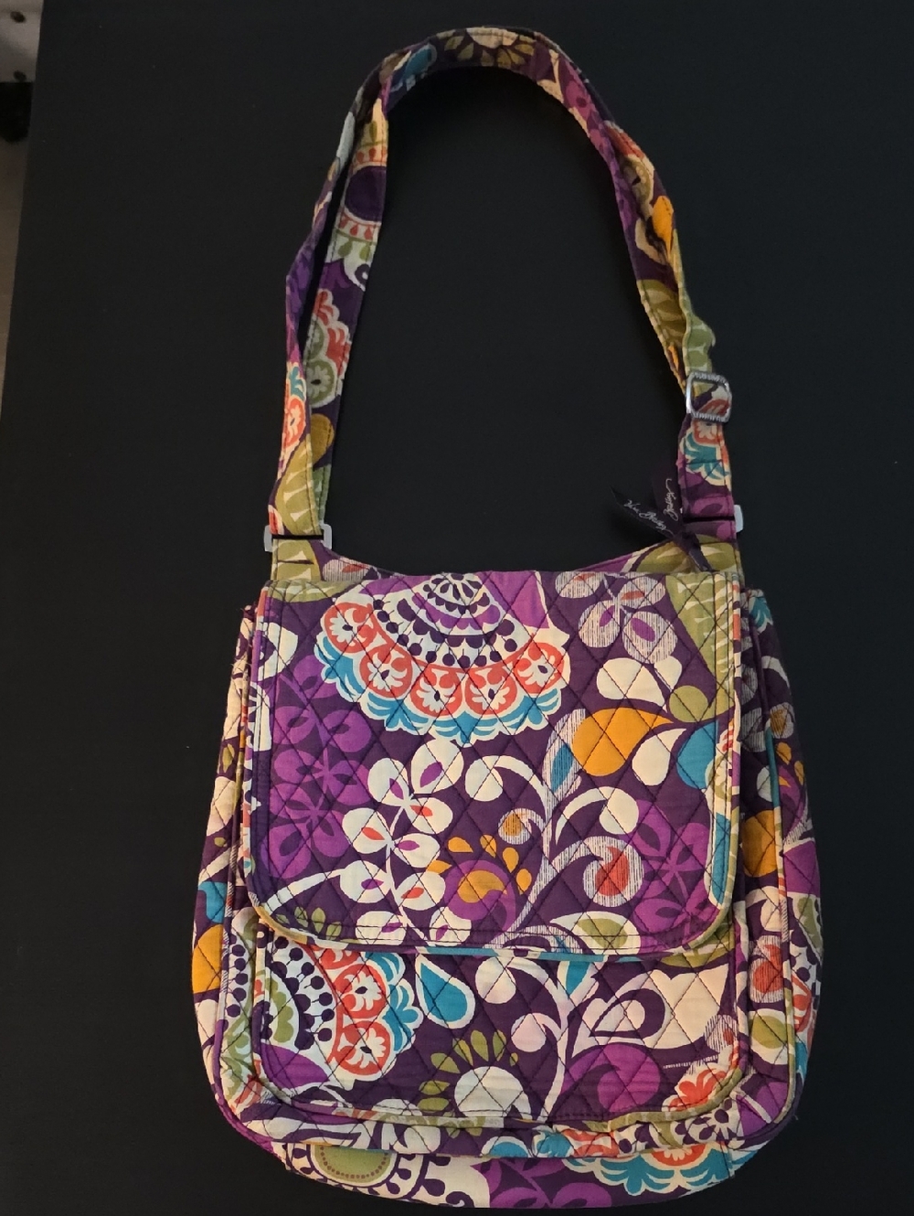 Vera Bradley Messenger Mailbag "Plum Crazy" Crossbody Bag,